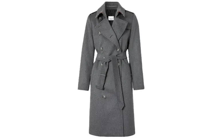 Burberry Trench Coat Women's Medium Heather Gray