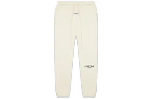 Fear Of God Essentials FW20 Fleece Lined Laced Pants Knitted Sweatpants Unisex Ecru