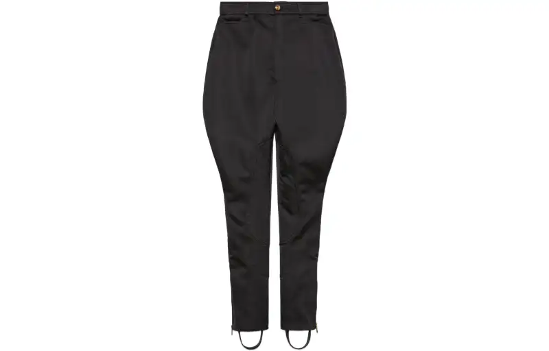 GUCCI Satin Stirrup Pants Black