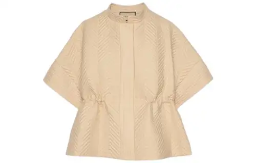 【Previous Season】chevron-quilted crop-sleeve jacket