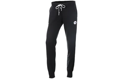 Converse Knitted Sweatpants Women's Black Moderate Cuffed Pants