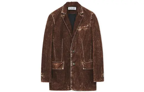 LOEWE FW23 Denim Jacket Women's Brown