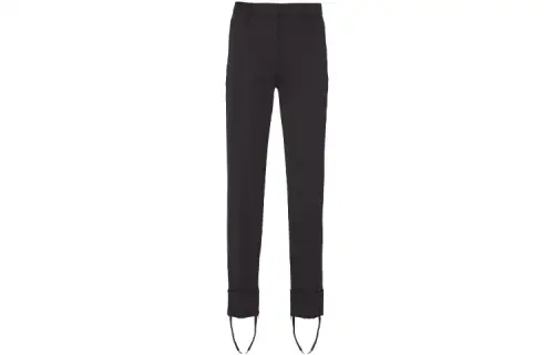 PRADA Casual Pants Women's Black Moderate Straight Fit Pants