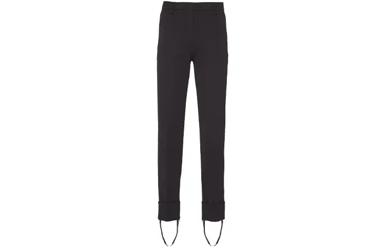 PRADA Casual Pants Women's Black Moderate Straight Fit Pants