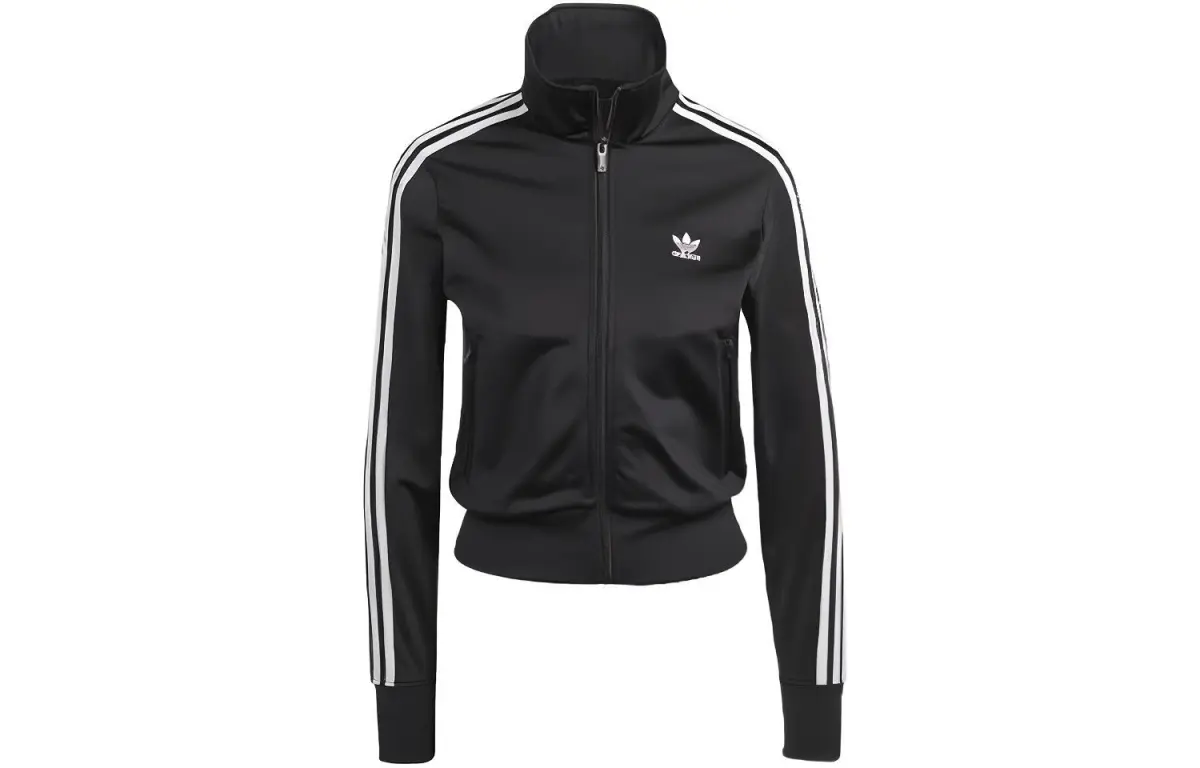 Adidas Originals High-Neck Zipped Cropped Jacket