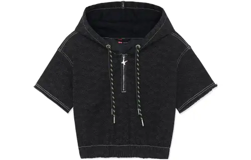 Li Ning Denim Jackets Women's Gray Hooded Moderate Other