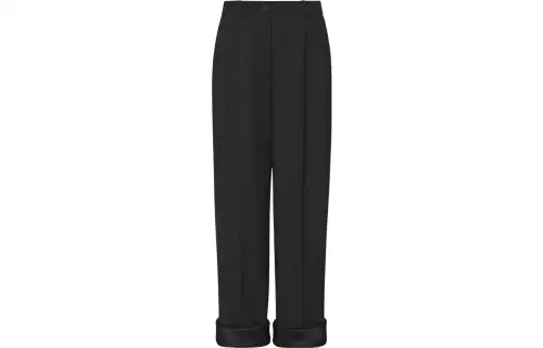 pleat-detail four-pocket tailored trousers