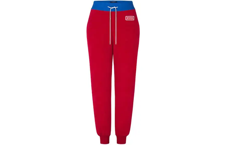 LOUIS VUITTON Knitted Sweatpants Women's Red