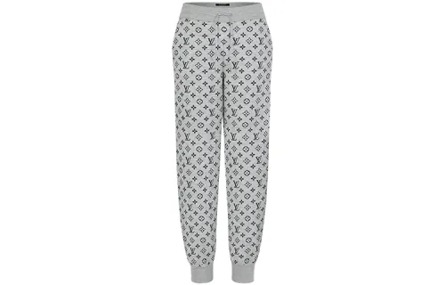 LOUIS VUITTON Knitted Sweatpants Women's Gray