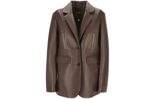 LOEWE SS24 Leather Jacket Women's Umber