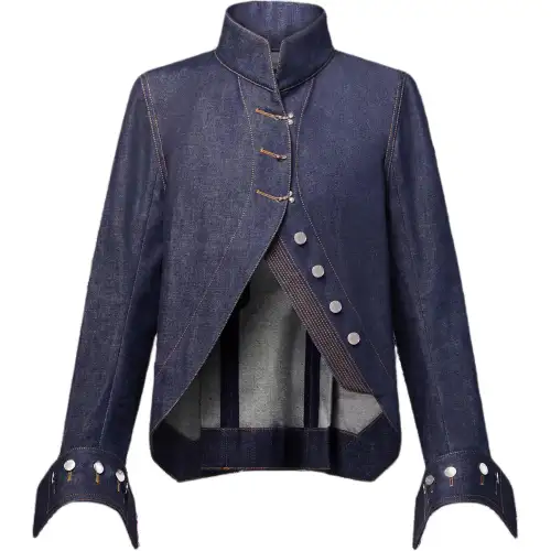 LOUIS VUITTON FW24 Denim Jacket Women's Blue