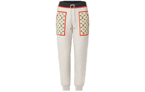 LOUIS VUITTON Knitted Sweatpants Women's Ecru