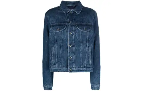 OFF WHITE Denim Jacket Regular Women's Blue