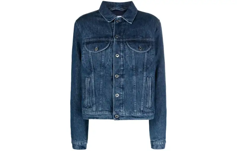 OFF WHITE Denim Jacket Regular Women's Blue