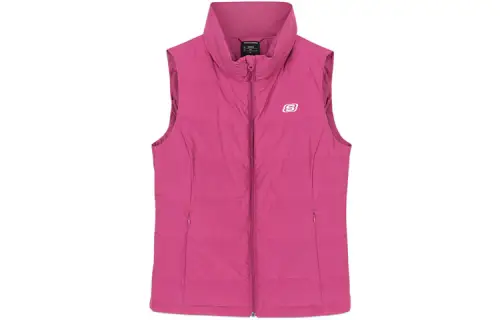 Skechers Down Vests Women's Mist Red 0186 Stand Collar Thin Other