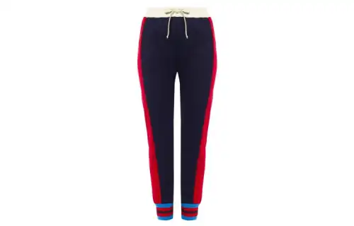 GUCCI Knitted Sweatpants Women's Blue
