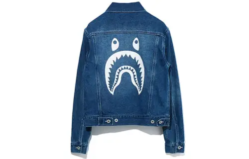 A BATHING APE Bape Denim Jacket Women's Blue