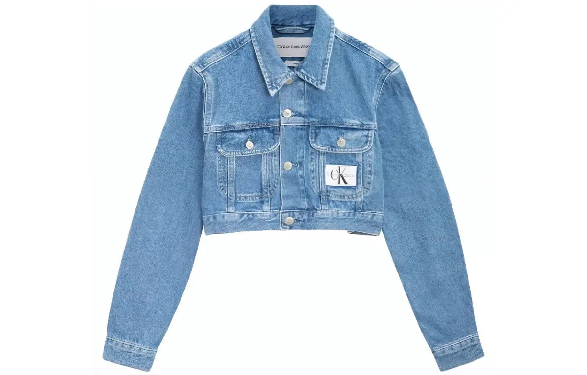 CALVIN KLEIN Denim Jacket Women's Sky Blue