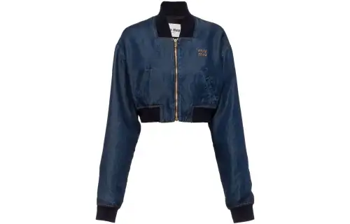 MIU MIU Denim Jacket Women's Marine Blue