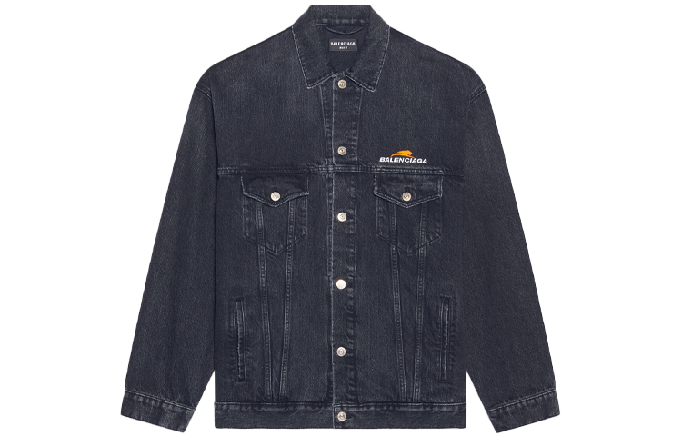 Balenciaga SS22 Denim Jacket Women's Black