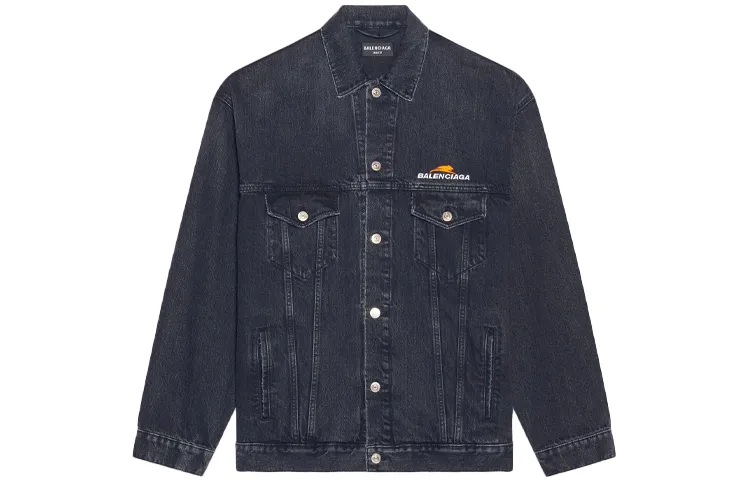 Balenciaga SS22 Denim Jacket Women's Black