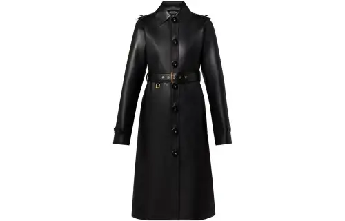 LOUIS VUITTON Nappa Leather Trench Coat