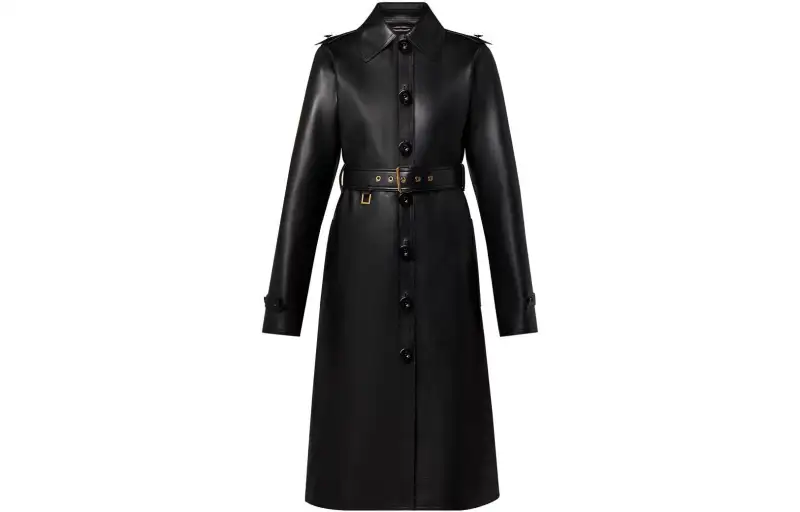 LOUIS VUITTON Nappa Leather Trench Coat