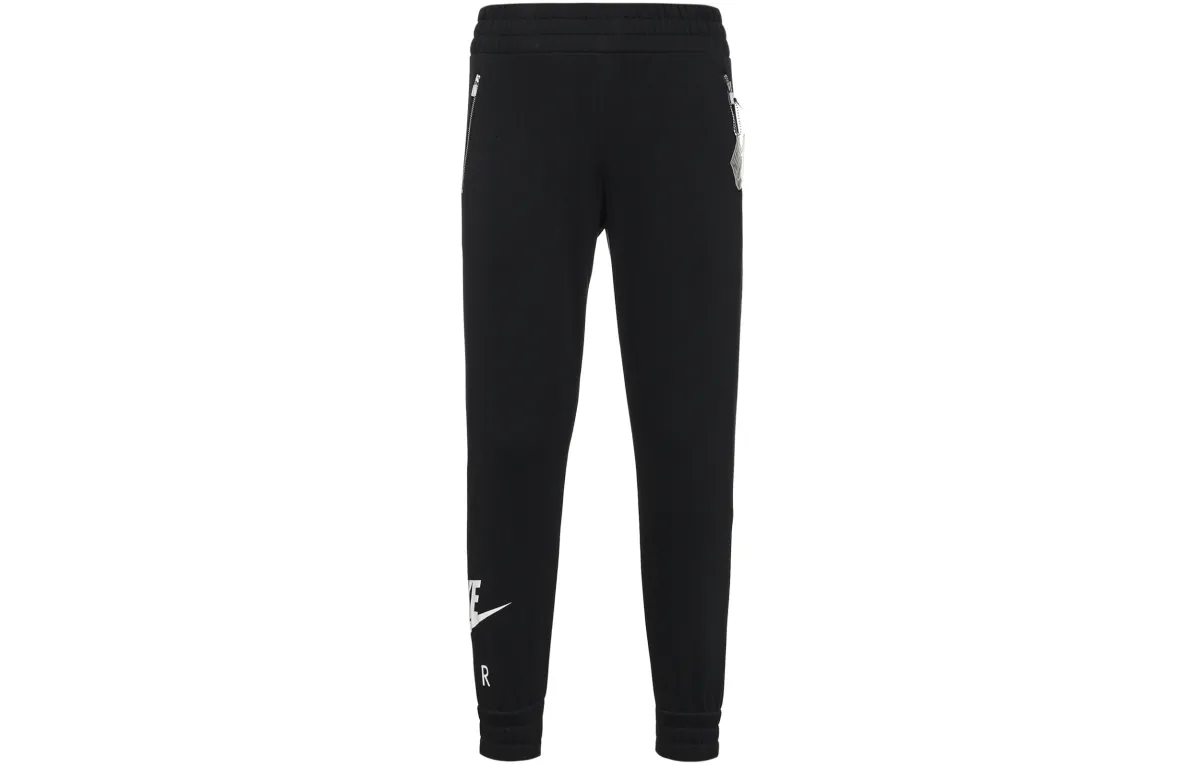 Nike Knitted Sweatpants Women's Black Moderate Straight Fit Pants
