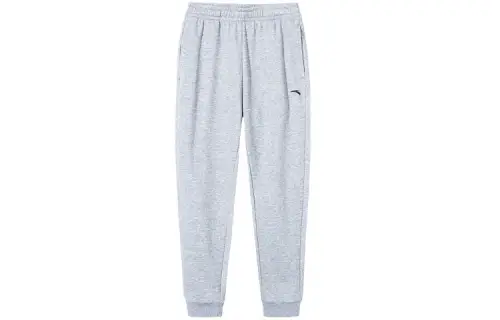 ANTA Knitted Sweatpants Women's Gray Moderate Cuffed Pants