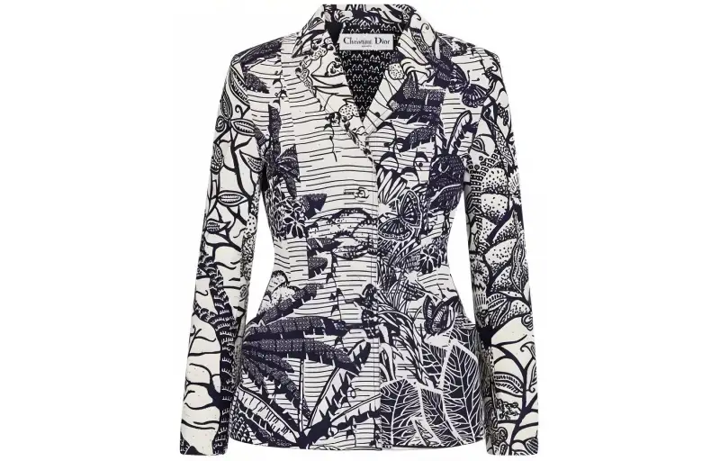 Christian DIOR All Over Patterned Single Breasted Jacket