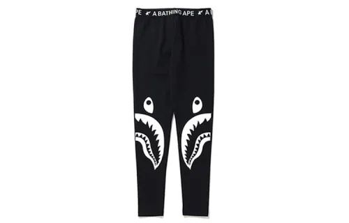 A BATHING APE Shark Series Leggings Women's Black Moderate