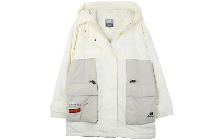 New Balance Puffer Jackets Women's White Hooded Moderate Other