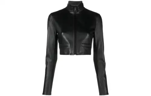 PRADA Cropped Nappa Leather Jacket