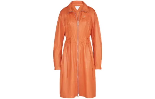 Bottega Veneta Netted Hood Leather Parka