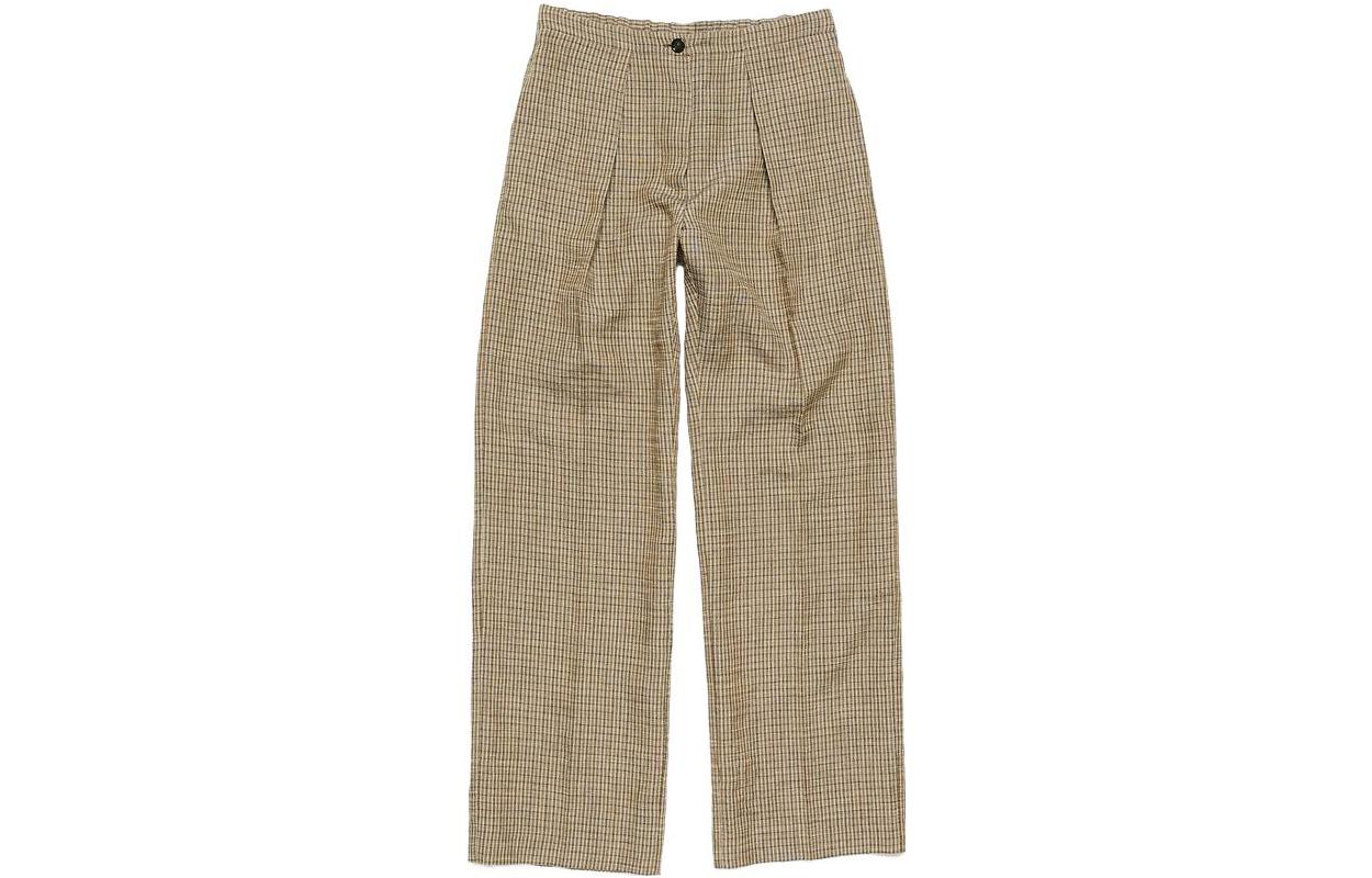 Женские брюки Acne Studios SS24 (коричневые в клетку)
