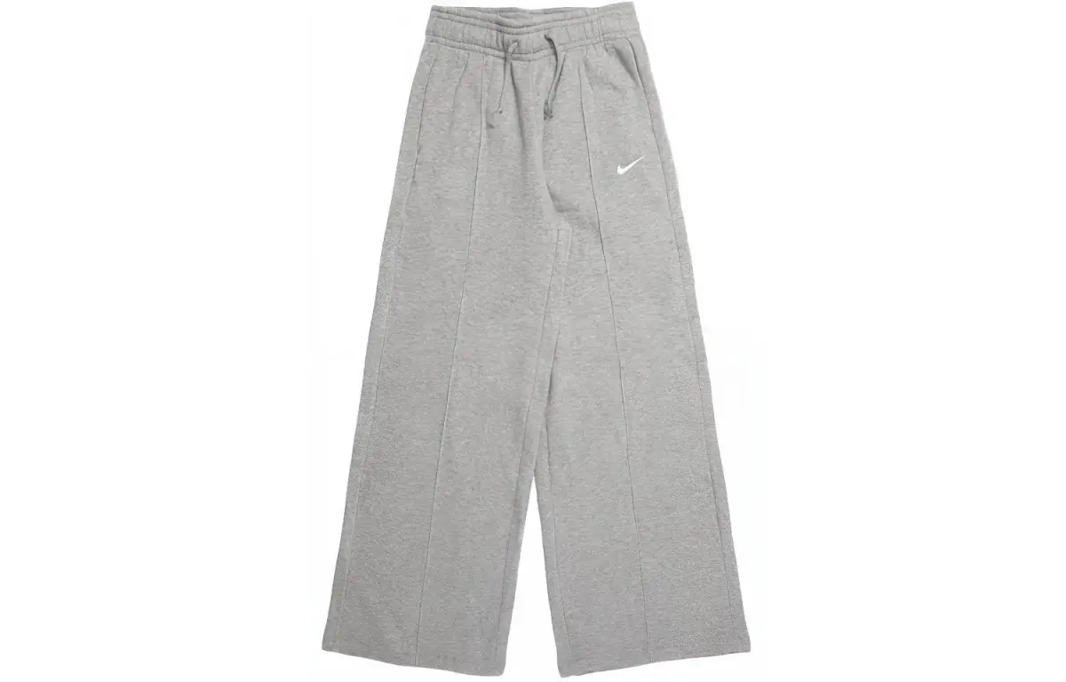 Nike Knitted Sweatpants Women's Gray Moderate Wide Leg Pants