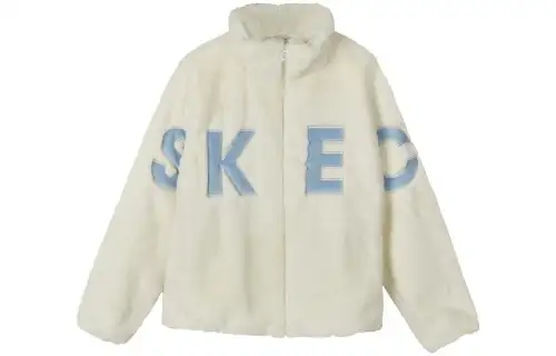 Skechers Velvet Jackets Women's Marshmallow White/0074 Lapel Moderate