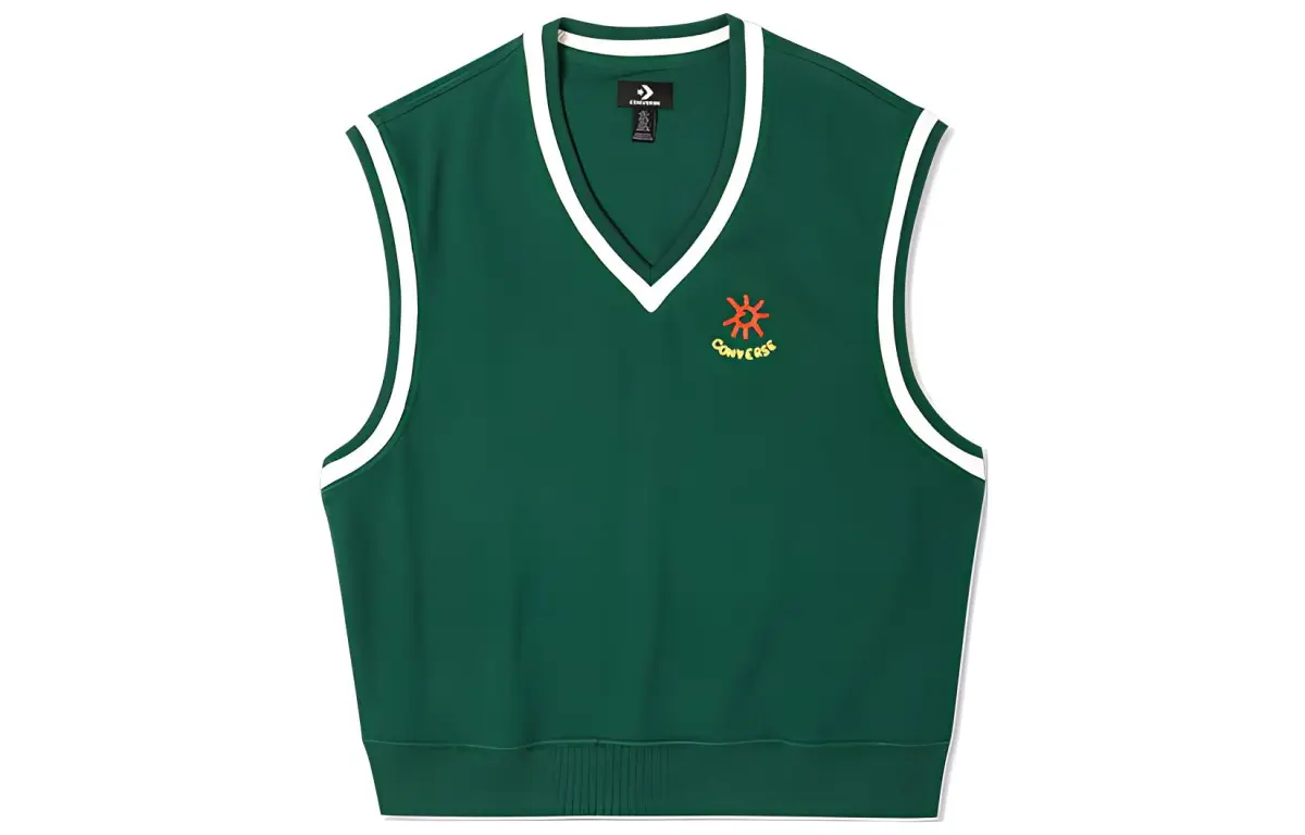 Converse Vests Women's Green V-neck Moderate Other