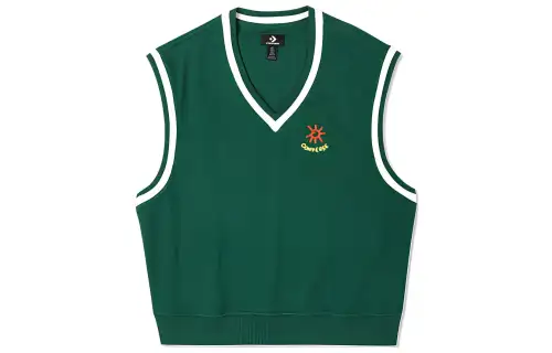 Converse Vests Women's Green V Neck Moderate Other