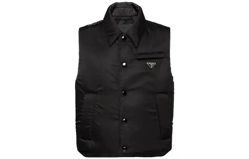 PRADA Vests Women's Black Lapel Moderate Other