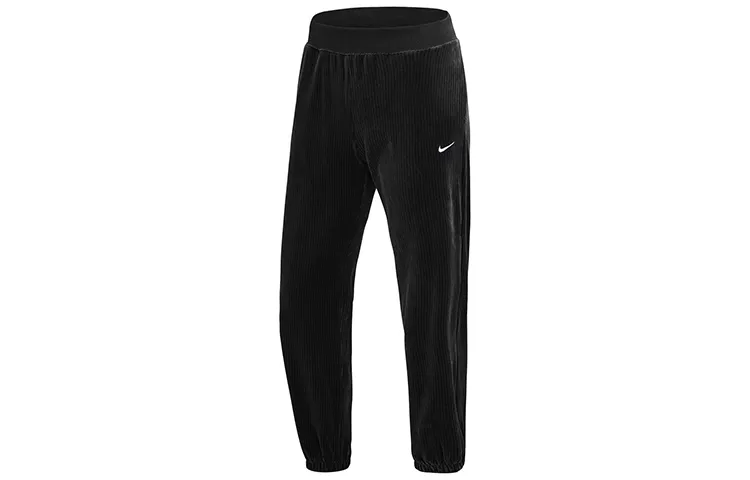 Nike Knitted Sweatpants Women's Black Moderate Cuffed Pants