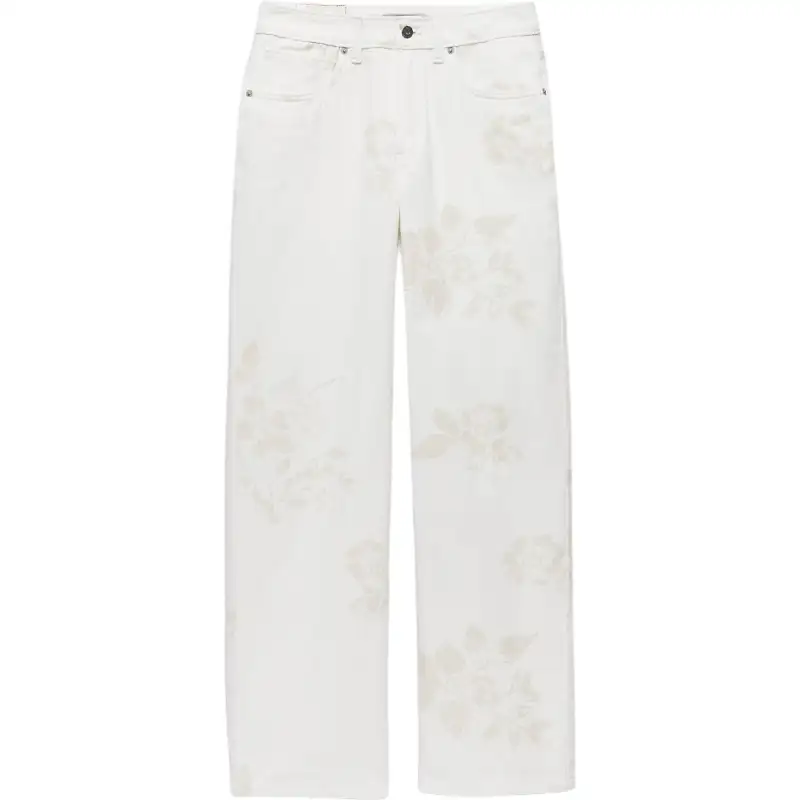 Vans Sirelle Printed Puddle Pants Casual Pants Women's Blue Denim