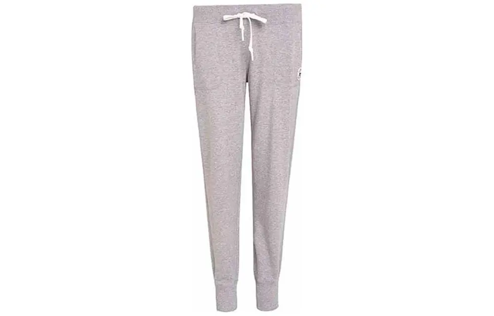 Converse Knitted Sweatpants Women's Gray Pink Moderate Cuffed Pants
