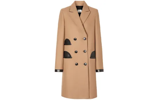 Burberry Velvet Jackets Women's Camel Suit Collar Moderate