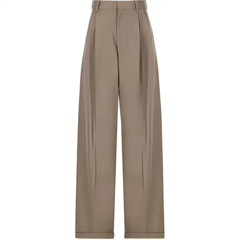 LOEWE SS24 Casual Pants Women's Khaki Brown