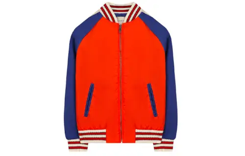 GUCCI Baseball Jerseys Women's Red Baseball Collar Moderate Straight Fit