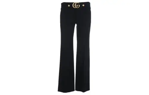 GUCCI Casual Pants Women's Black Moderate Straight Fit Pants