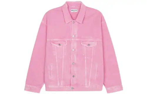 Balenciaga SS22 Denim Jacket Women's Pink