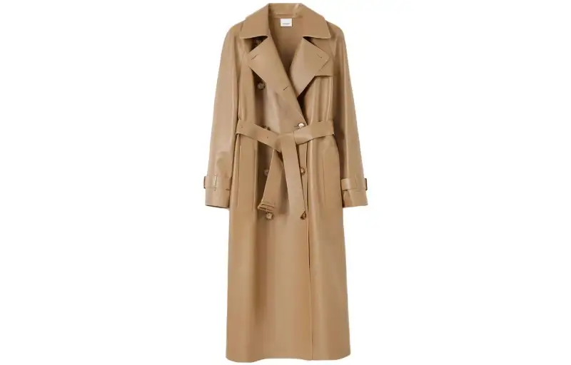 Burberry Leather Jacket Women's Camel