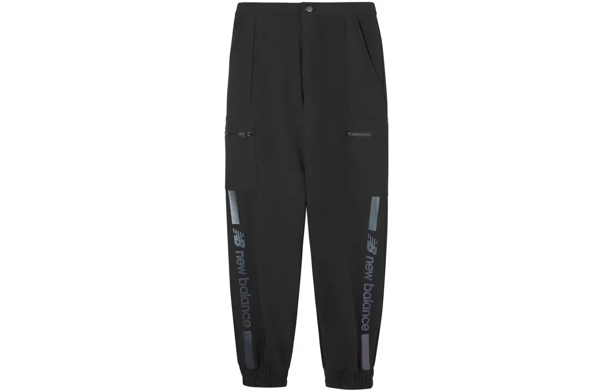 New Balance Fall Winter Fleece Lined Pants Outdoor Fitness Training Cargo Pants Women's